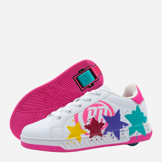 Дитячі роликові кросівки для дівчинки Breezy Rollers 2180373 38 Білий/Рожевий (7000002462823) - зображення 2