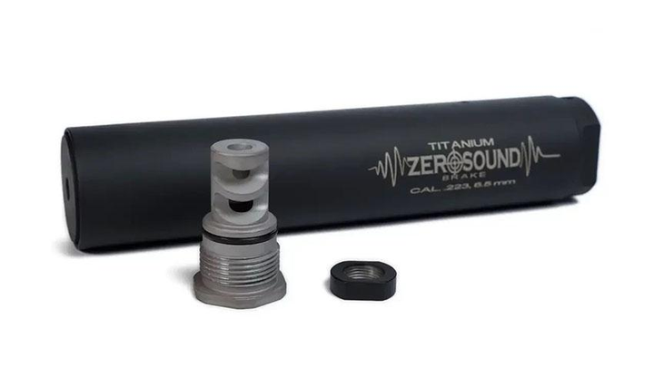 Саундмодератор Zerosound TITAN Brake .223cal, .243, 5,45, 6,5 Creedmoor(triple gas unloading system) - зображення 1