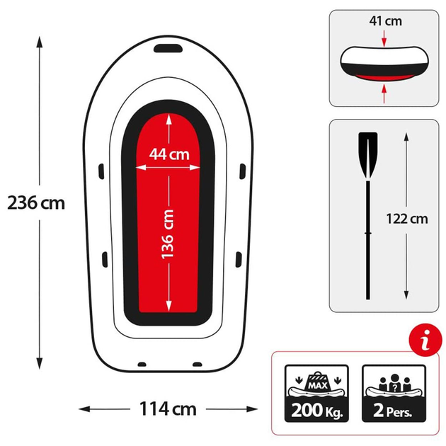 Надувний човен Intex Challenger 2 (6941057463674) - зображення 6