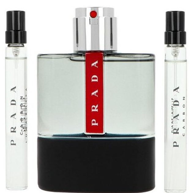 Zestaw dla mężczyzn Prada Luna Rossa Carbon Woda toaletowa 100 ml + 2 x 10 ml (3614274109399) - obraz 2