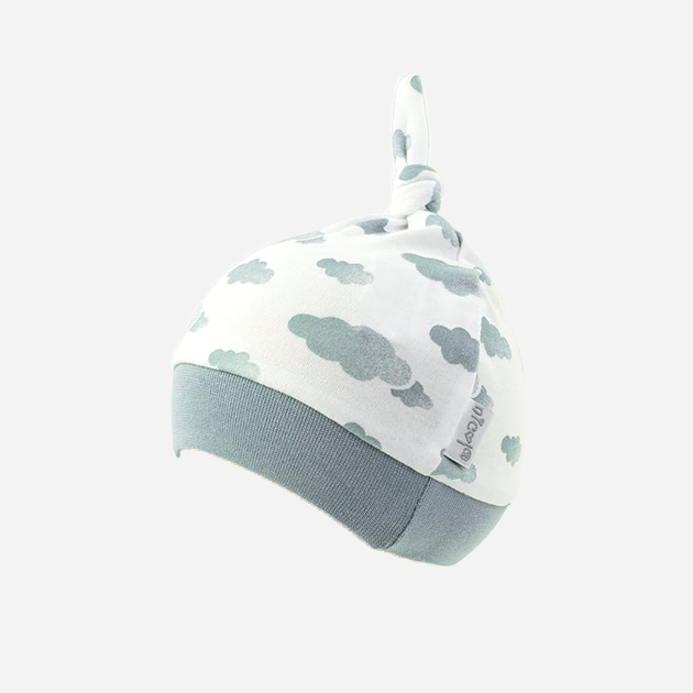Niemowlęca czapka z węzełkiem dla chłopca Nicol 205054 62 cm Biały/Szary (5905601015475) - obraz 2
