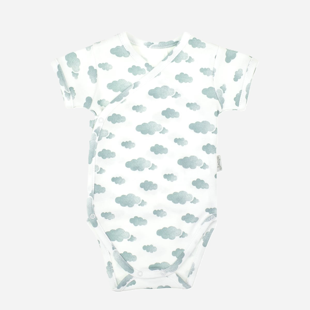 Niemowlęce body koszulka dla chłopca Nicol 205094 56 cm Biały/Szary (5905601015666) - obraz 1