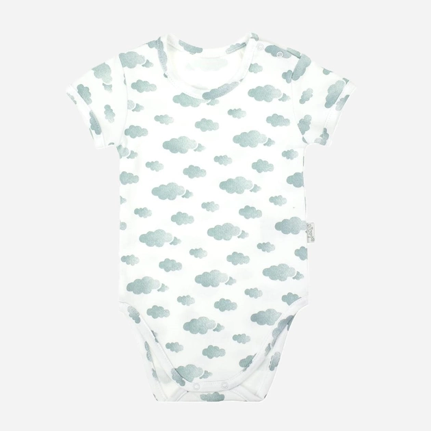 Дитяче боді-футболка для хлопчика Nicol 205095 80 см Білий/Сірий (5905601015703) - зображення 1