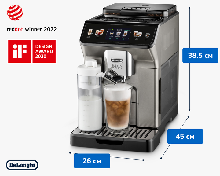 Кавомашина Delonghi Eletta Explore ECAM450.86.T - зображення 12