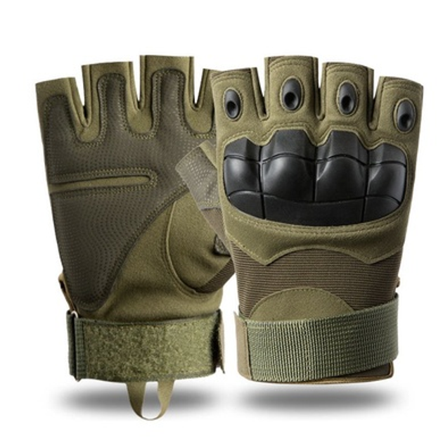 Перчатки беспалые Outdoor Tactics с защитой Olive M - изображение 1