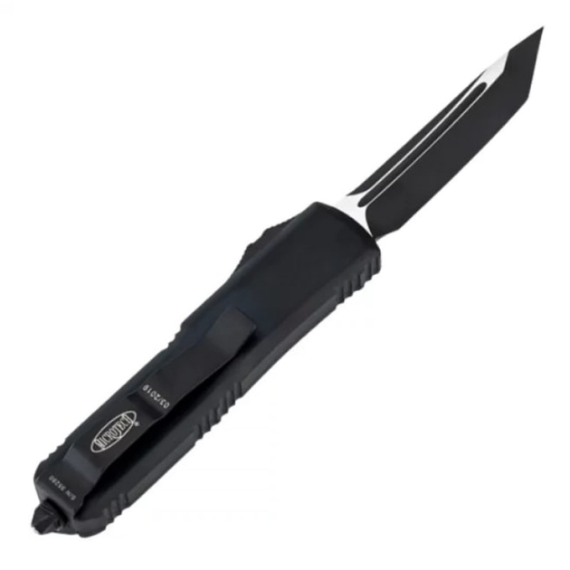 Нож автоматический Microtech UTX-85 Tanto Point Tactical (длина: 191 мм, лезвие: 79 мм), черный - изображение 2