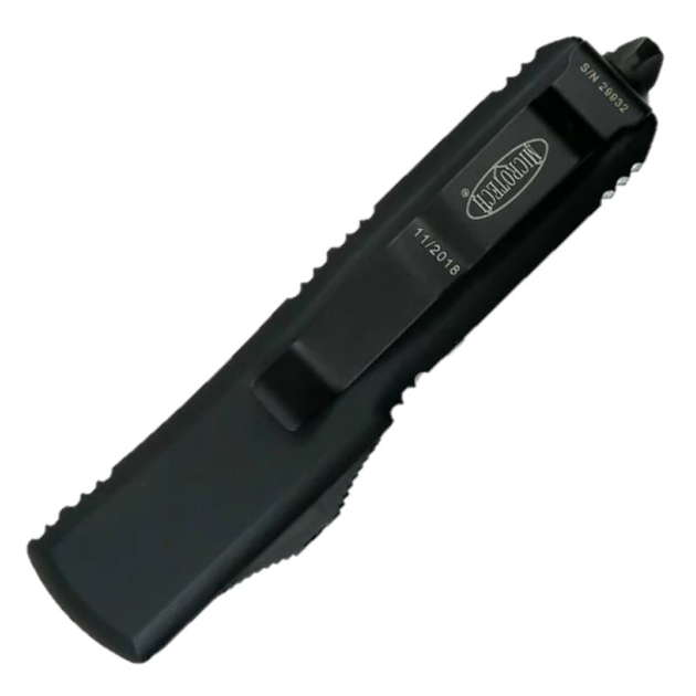 Ніж автоматичний Microtech UTX-85 Drop Point Tactical (довжина: 190 мм, лезо: 80 мм), чорний - зображення 2