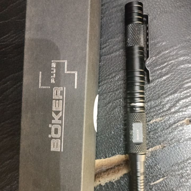 Ручка тактическая шариковая Boker Plus Tactical Pen (150мм), черная, (не раскручивается) - изображение 2