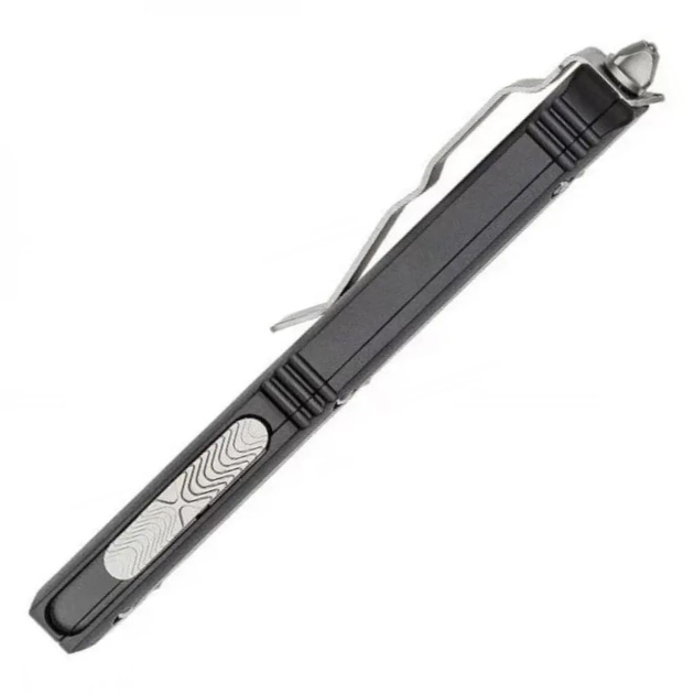 Нож автоматический Microtech Ultratech Bayonet Stonewash (длина: 213 мм, лезвие: 86 мм), черный - изображение 2