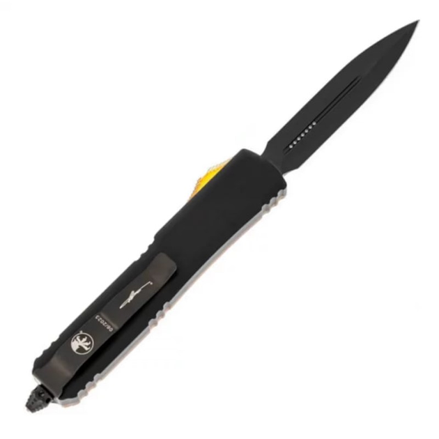 Нож автоматический Microtech Ultratech Ultem Double Edge DLC (длина: 212 мм, лезвие: 85 мм) - изображение 2
