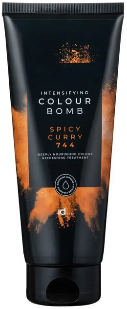 Тонуючий бальзам для волосся IdHair Colour Bomb Spicy Curry 744 200 мл (5704699876292) - зображення 1