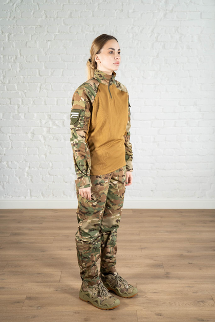 Армійська жіноча форма убакс та штани з кишенями CoolMax ріп-стоп standart Мультикам Койот (621) , S - зображення 2