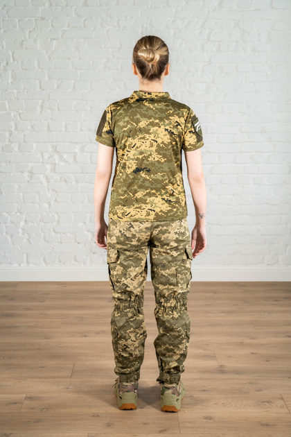 Жіноча форма армійська поло та штани ріп-стоп CoolMax standart Піксель (639) , M - зображення 2