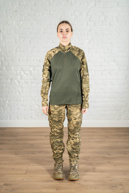 Женская военная форма убакс и штаны с карманами CoolMax рип-стоп standart Пиксель Олива (625) , 3XL - изображение 1