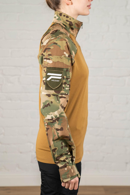 Армейский женский убакс с длинным рукавом рип-стоп CoolMax tactical Мультикам Койот (643) , M - изображение 2