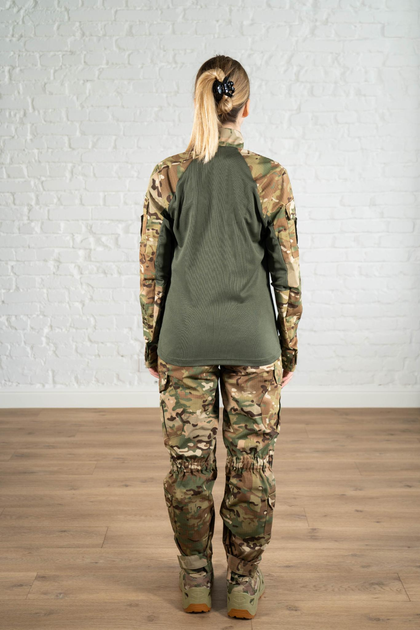 Военная женская форма убакс и штаны с карманами рип-стоп CoolMax standart Мультикам Олива (622) , M - изображение 2