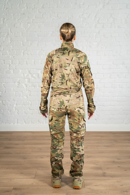 Тактична жіноча форма убакс та штани з наколінниками ріп-стоп CoolMax standart Мультикам (632) , S - зображення 2