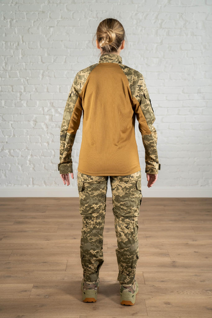 Жіноча армійська форма убакс та штани з наколінниками ріп-стоп CoolMax standart Піксель Койот (636) , 3XL - зображення 2