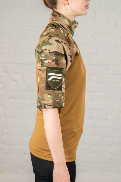 Армійський жіночий убакс з коротким рукавом CoolMax ріп-стоп tactical Мультикам Койот (649) , 3XL - зображення 2