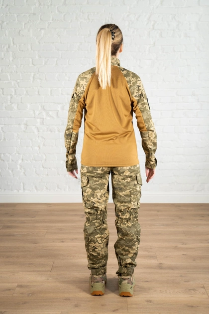 Жіноча армійська форма убакс та штани з кишенями ріп-стоп CoolMax standart Піксель Койот (624) , L - зображення 2