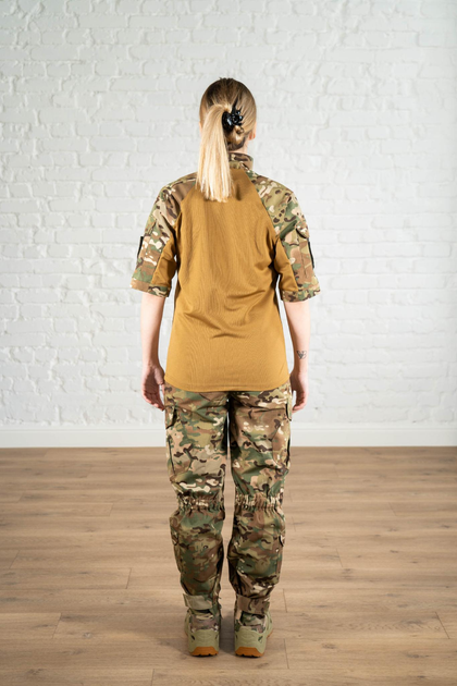 Армійська жіноча форма убакс короткий рукав та штани з кишенями CoolMax ріп-стоп standart Мультикам Койот (627) , L - зображення 2