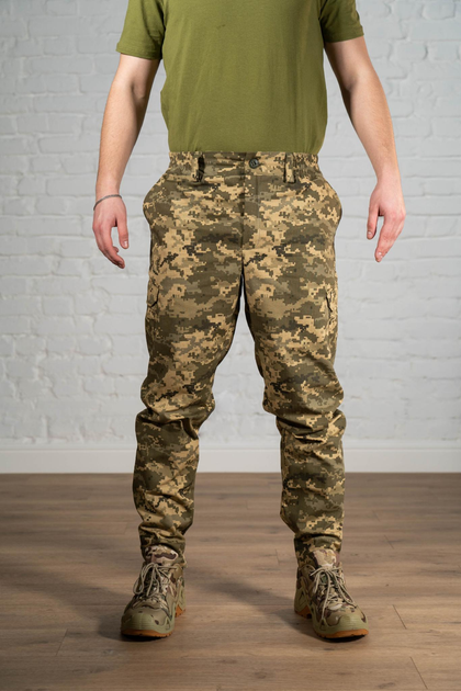 Брюки военные рип-стоп с 4 карманами standart Пиксель (546) , L - изображение 1