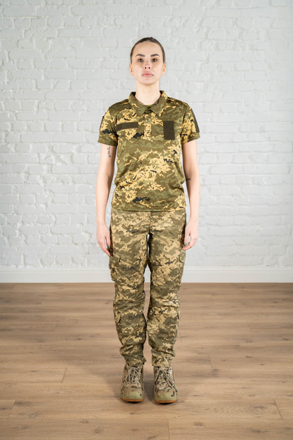 Жіноча форма армійська поло та штани ріп-стоп CoolMax standart Піксель (639) , L - зображення 1