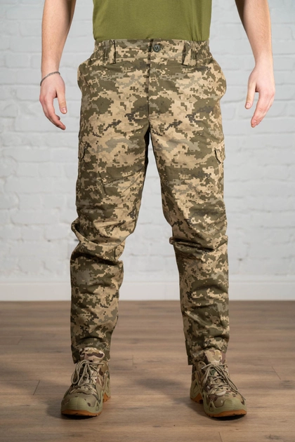 Військові штани саржа дихаючі з 4 кишенями standart Піксель (549) , XL - зображення 1