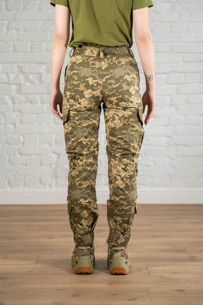 Жіночі армійські штани зі вставними наколінниками ріп-стоп Піксель Олива (674) , 3XL - зображення 2