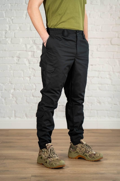 Тактические штаны рип-стоп износостойкие tactical летние Черные (545), XL - изображение 2