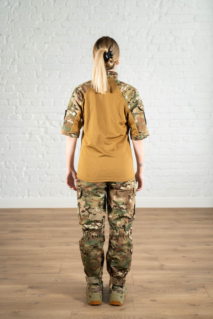 Армейская женская форма убакс короткий рукав и штаны с карманами CoolMax рип-стоп standart Мультикам Койот (627) , 3XL - изображение 2