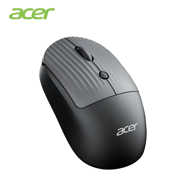 Мышь ACER OMR080 с беспроводным подключением Bluetooth и 2.4GHz и аккумулятором, 1600DPI, чёрно-серый - Фото 1 Мышь ACER OMR080 с беспроводным подключением Bluetooth и 2.4GHz и аккумулятором, 1600DPI, чёрно-серый - изображение 1