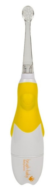 Szczoteczka elektryczna do zębów Brush-Baby BabySonic Pro 0-3 lata żółty - obraz 3