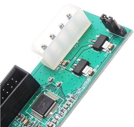 Переходник - адаптер IDE 40 pin -> SATA 22 (7+15) pin иде-сата для HDD DVD (557130469-1) Зеленый - Фото 5 Переходник - адаптер IDE 40 pin -> SATA 22 (7+15) pin иде-сата для HDD DVD (557130469-1) Зеленый - изображение 5