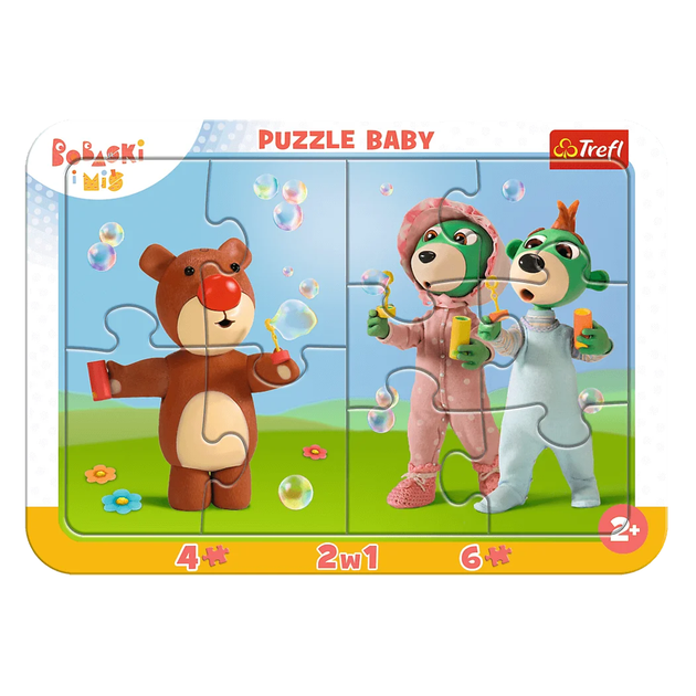 Пазл 2 в 1 "Веселі малюки", 4-6 елементів Trefl Baby Progressive (5900511800265) - Фото 1 Пазл 2 в 1 "Веселі малюки", 4-6 елементів Trefl Baby Progressive (5900511800265) - зображення 1
