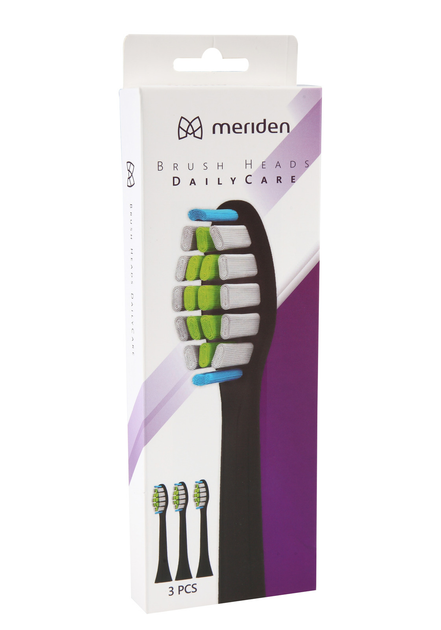 Końcówki do szczoteczki elektrycznej Meriden DailCare Family Black 3 szt - obraz 3