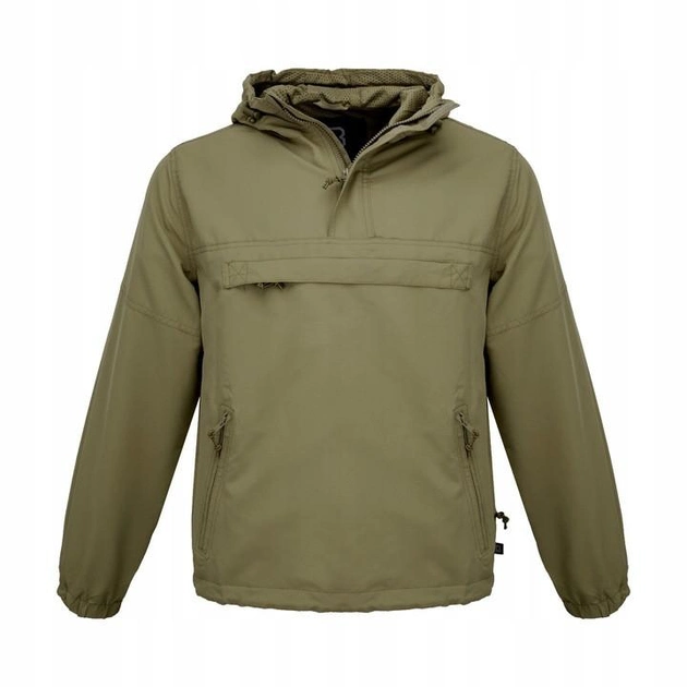 Тактическая куртка анорак Brandit Summer Windbreaker, водонепроницаемая летняя ветровка, олива L - изображение 2
