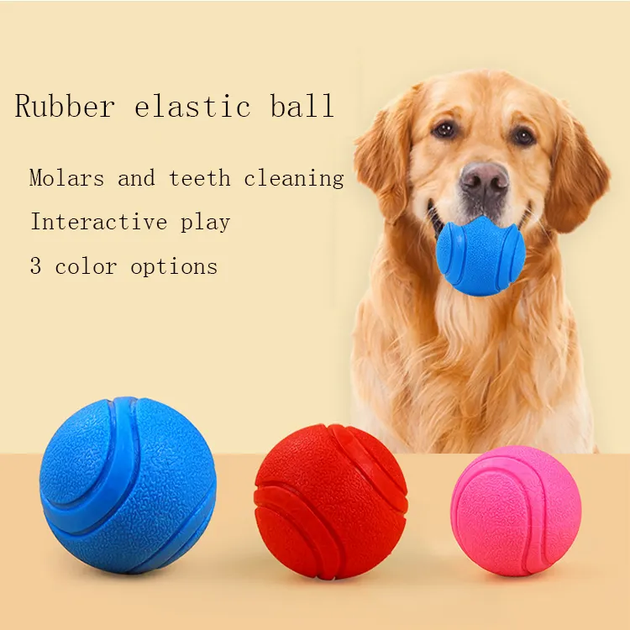 Жувальний м'яч для собак TPR Bouncy Pet Ball, Small red - Фото 4 Жувальний м'яч для собак TPR Bouncy Pet Ball, Small red - зображення 4