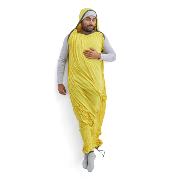 Вкладыш в спальник Sea to Summit Reactor Sleeping Bag Liner, Sulfur Yellow, Standart, Mummy w/ Drawcord, рост 198 см (STS ASL031061-190906) - изображение 7