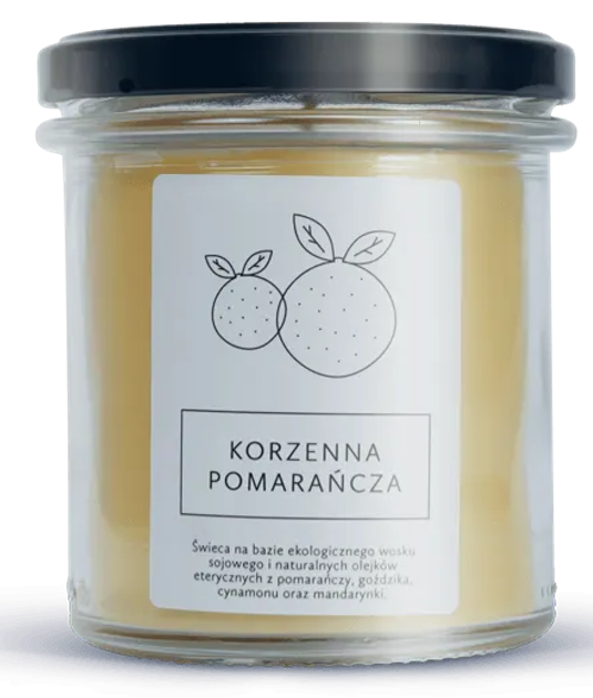 Świeca Hagi sojowa Korzenna Pomarancza 230 g (5906874158326) - obraz 1