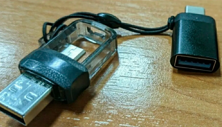 Адаптер перехідник OTG USB Type-c 3.0 із шнурком для Android та для iPhone 15 серії Чорний - зображення 4