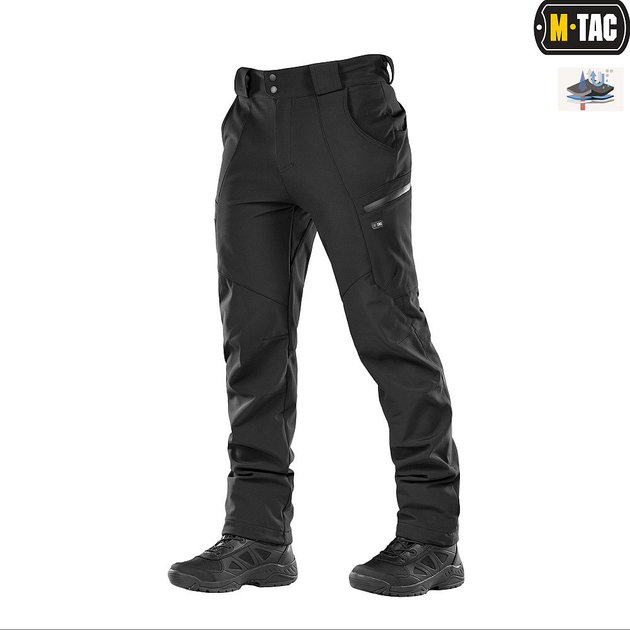 M-tac комплект куртка штани тактичні Soft Shell чорні 2XL - зображення 2