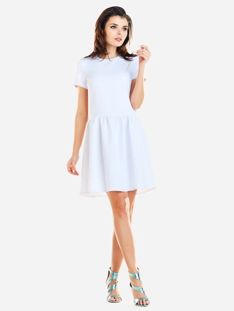 Sukienka trapezowa damska mini Awama A277 M Biała (5902360537736) - obraz 6