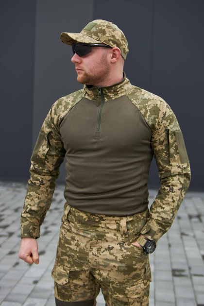 Тактическая боевая рубашка UBACS (Убакс) и кепка пиксель Боевая рубашка ВСУ 46 - изображение 1