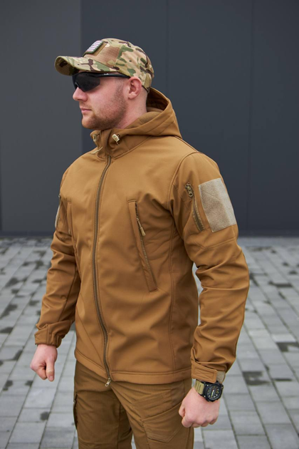 Військова тактична куртка Soft Shell MILITARY Койот M - зображення 2