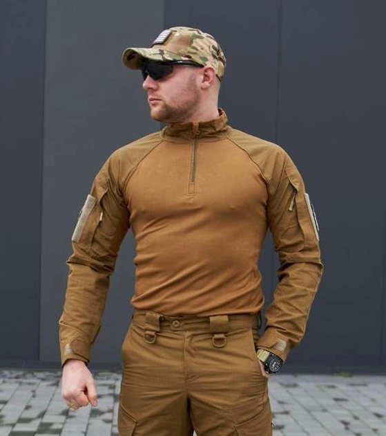 Тактическая рубашка Ubacs (Убакс) MILITARY койот рипстоп CoolPass 48 - изображение 1