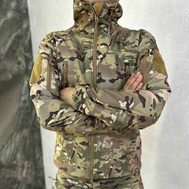 Мужская Куртка Softshell на флисе с вентиляционными отверстиями мультикам размер XL - изображение 1