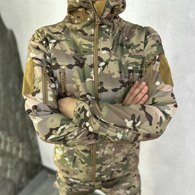 Мужская Куртка Softshell на флисе с вентиляционными отверстиями мультикам размер M - изображение 2