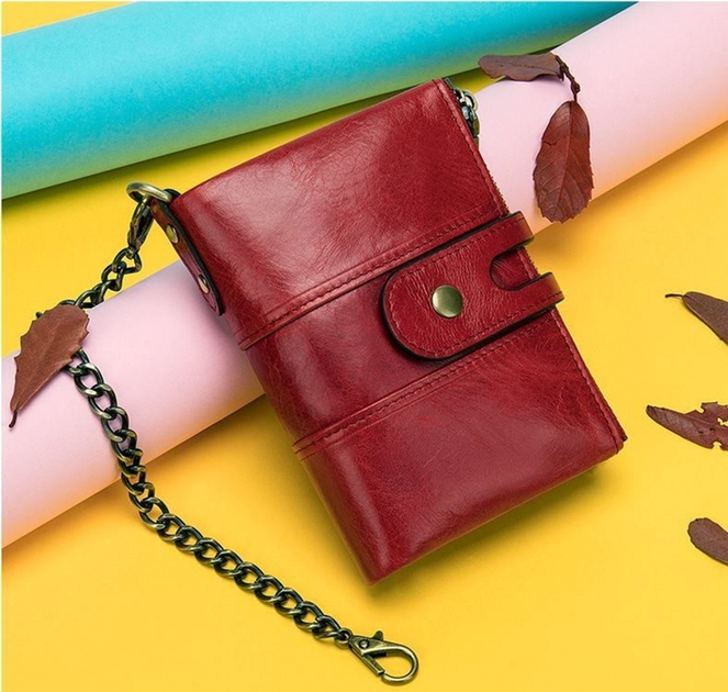 Гаманець жіночий шкіряний для карток Vintage leather-14680 Червоний - зображення 4