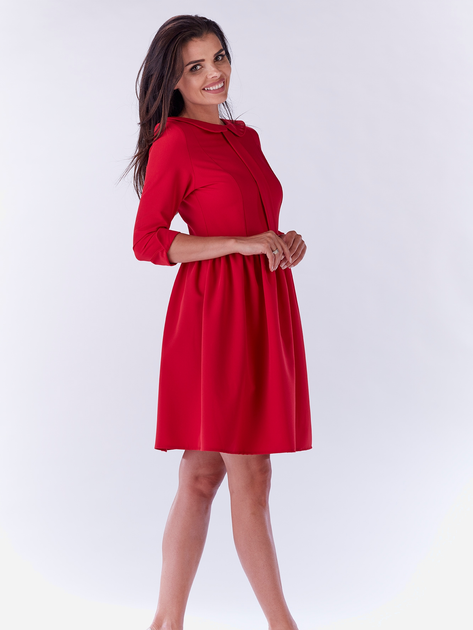 Плаття-трапеції коротке жіноче Awama A183 S Червоне (5902360590304) - зображення 2